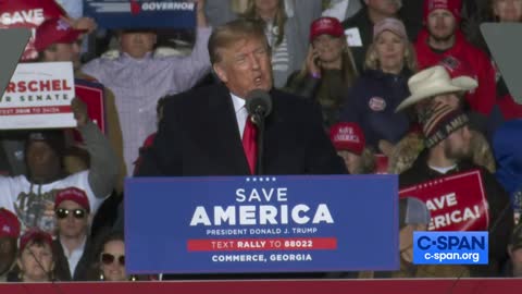 Former President Trump Holds Rally in Commerce, Georgia