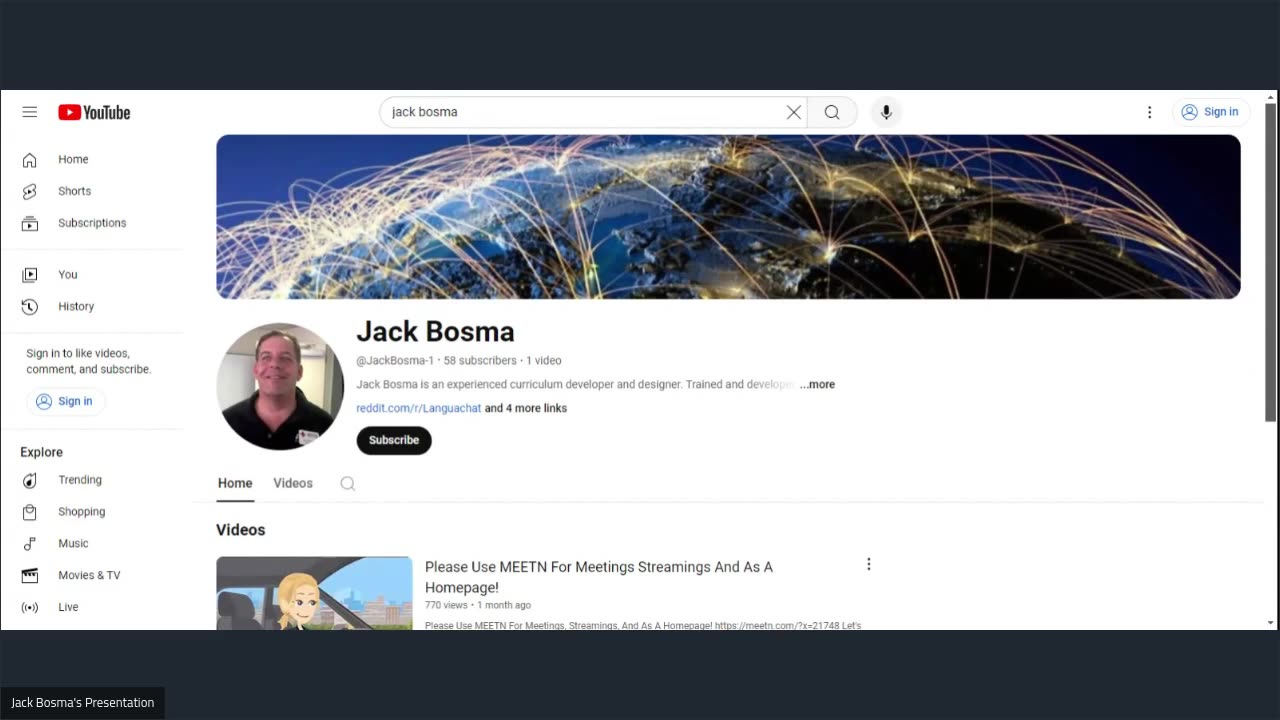 Jack Bosma On YouTube