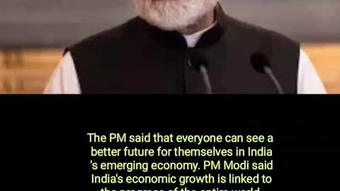 Prime Minister Narendra Modi spoke about India's economy.