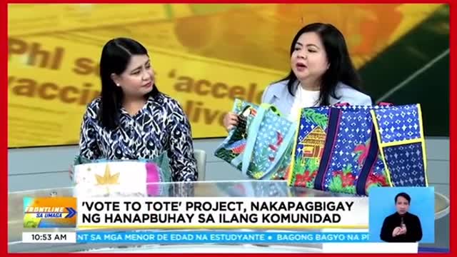 Campaign material noongeleksyon, ginawangfashionable bags