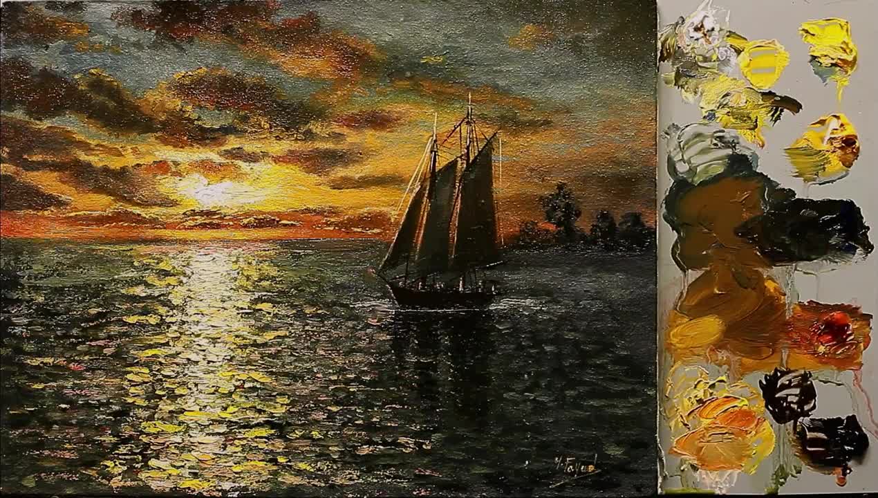 Sunset Oil Painting FT. Yasser Fayad