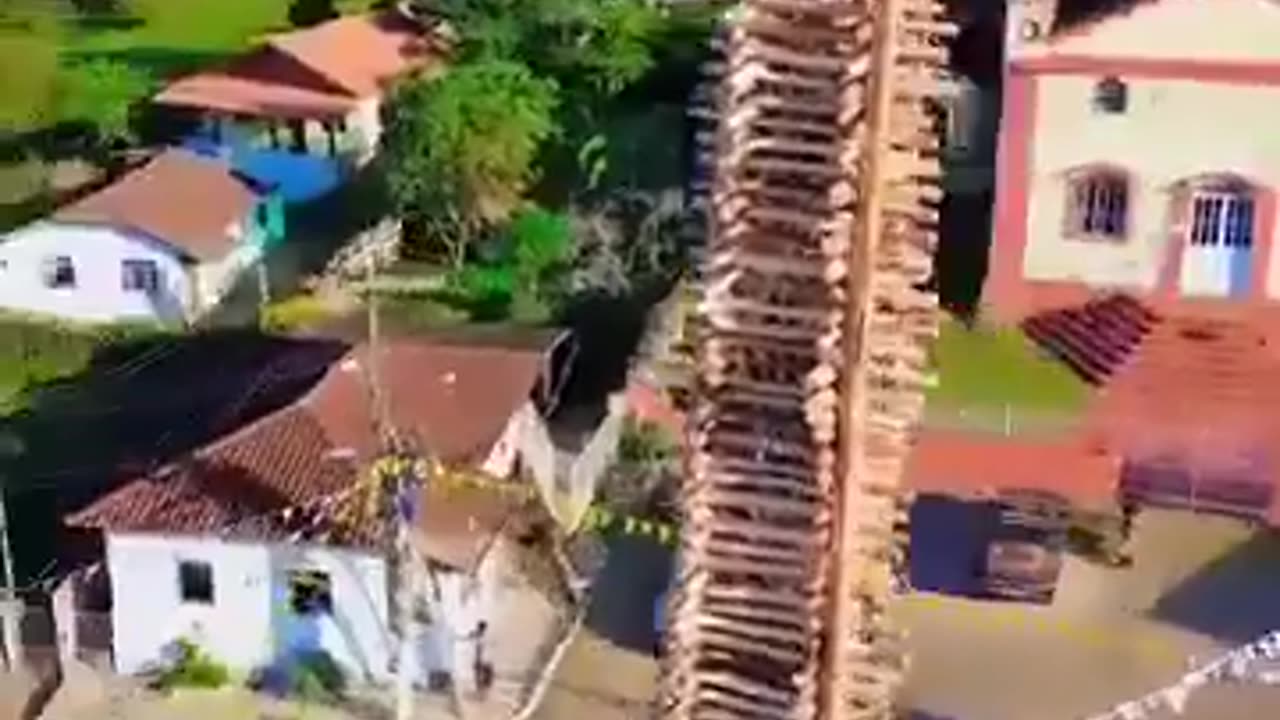Preparing the bonfire of Saint John in Brazil