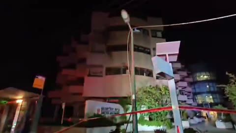 Documentation of the nursing home in Herzliya that was hit last night by a UAV
