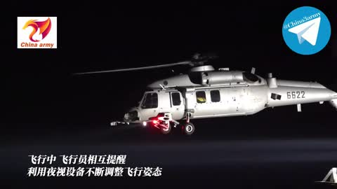 Chinese helicopter pilots held another flight-tactical exercise with mass takeoff on alarm