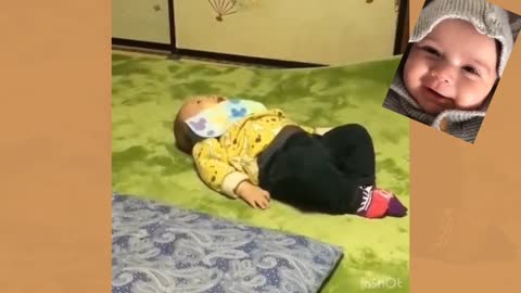 Dogs and babies are best friends-cute baby and puppies love -baby and dogy fight