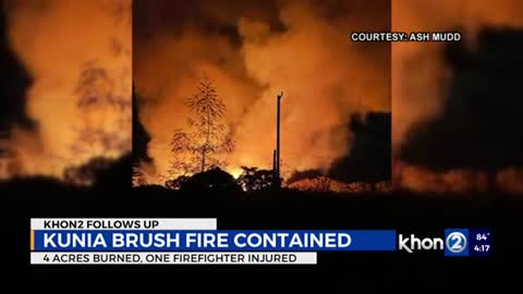 Kunia residents return home after brush fire was doused