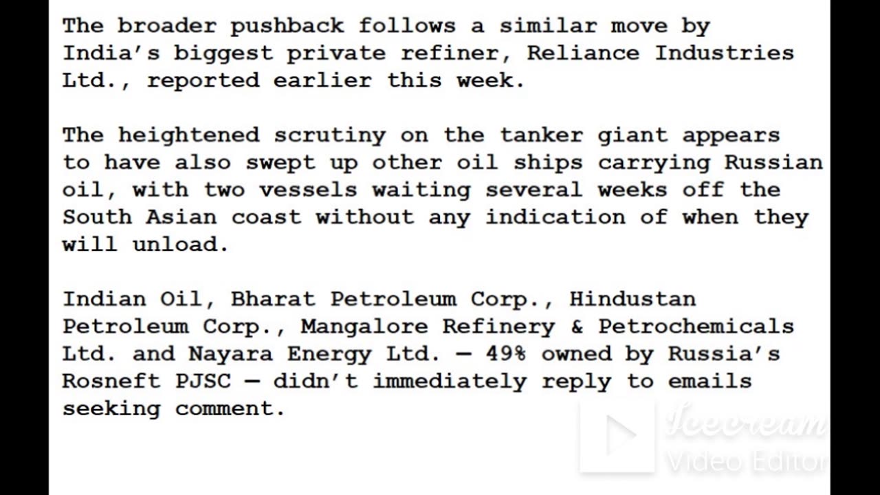 24-0322 - India Stops Taking Russian Oil