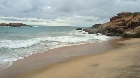 Waves on a beautiful beach ...