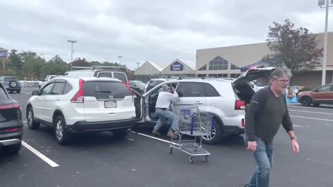 He stole from the store, but he certainly didn't want to wait for the police