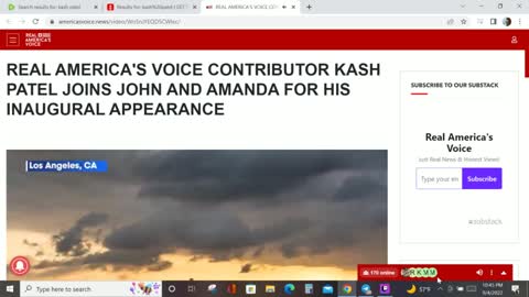 Kash Patel WH Aide now "Real America Voice Contributor" 9/4/22