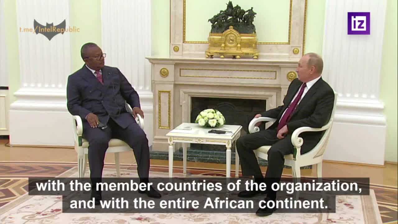 Umaro Sissoco Embalo, President of Guinea-Bissau, and Vladimir Putin