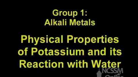 Reaction of Potassium and Water