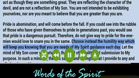 Words of the Spirit. July 9 2022