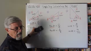 Math Trigonometry Set A 05 Mixture to Calculate the Angle Mostly for Year/Grade 9 and 10