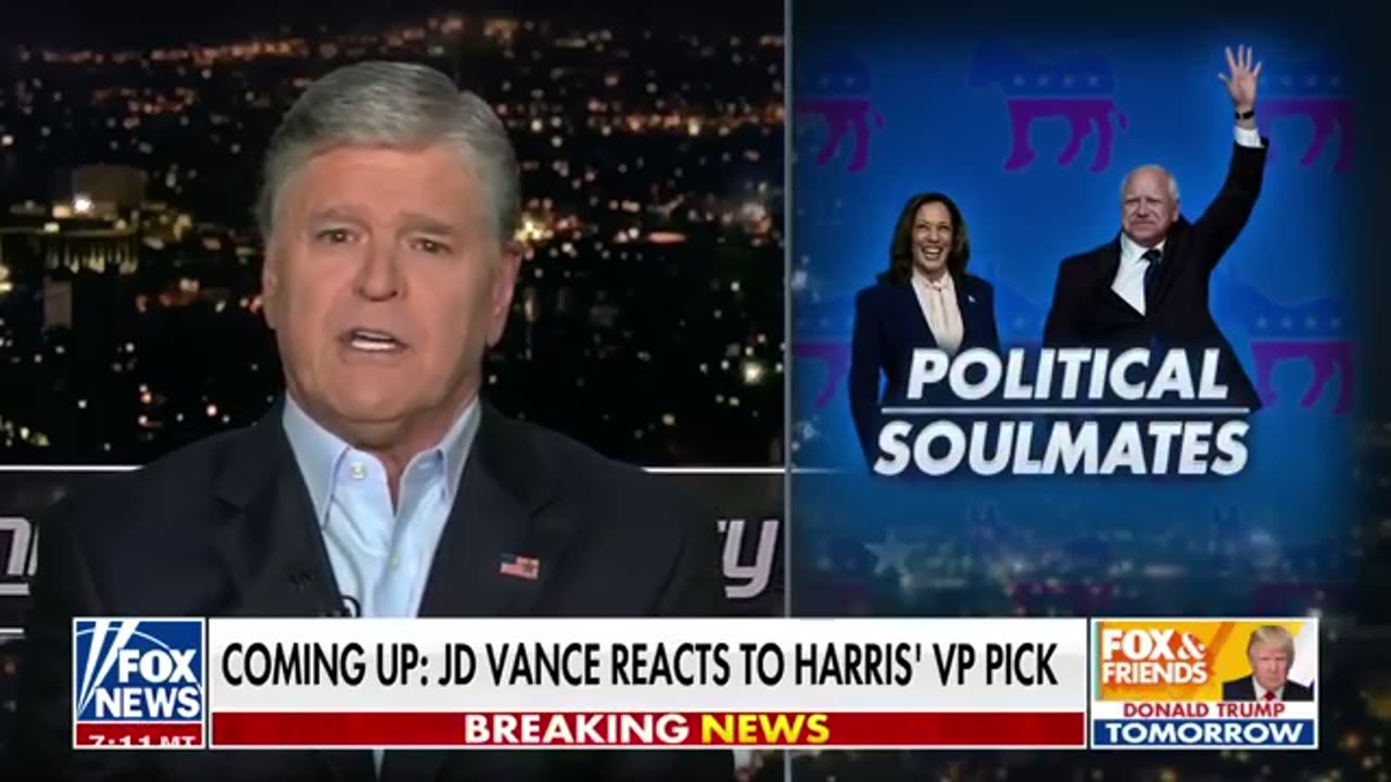 Hannity: Kamala Harris taps the most radical, far-left governor to be her running mate