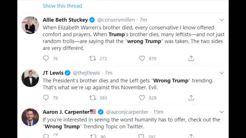 "Wrong Trump" Trending On Twitter At News Of Donald Trump's Brother's Death - Disgusting