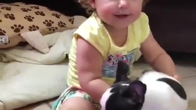 Puppy and child