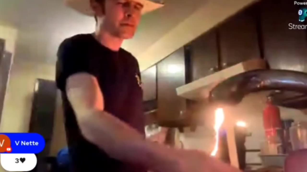 Archive Clip of Livestreamer Blogger Burning His Shoe in Sink | Clips Too Hot 🔥 for Youtube