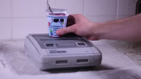 Restoring original SNES that had YOGURT inside --- AF invention