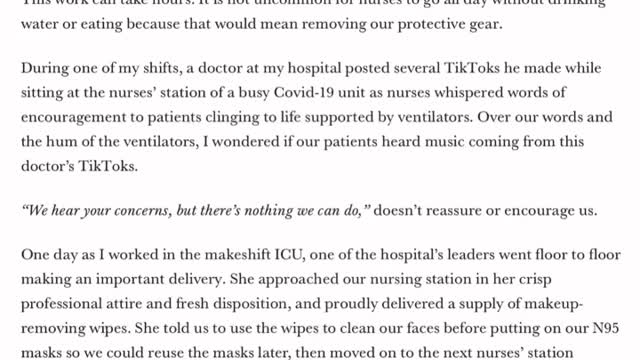 Nurses more afraid of administration than covid