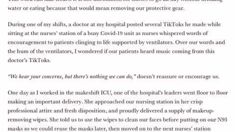 Nurses more afraid of administration than covid