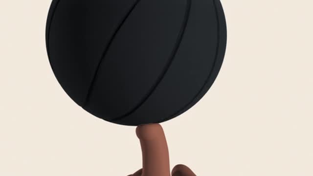 The ball is moving on hand