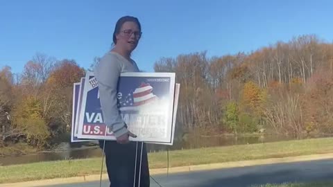 Democrat in Reston Virginia caught stealing Trump Signs