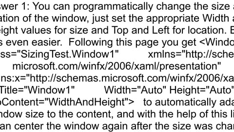 How to change size of WPF Window dynamically