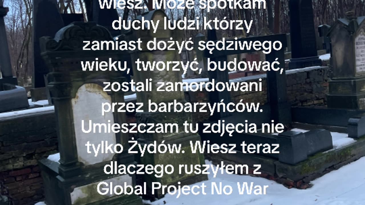 043 No War. Spacer po cmentarzu żydowskim w Warszawie. Sławomir Sikora