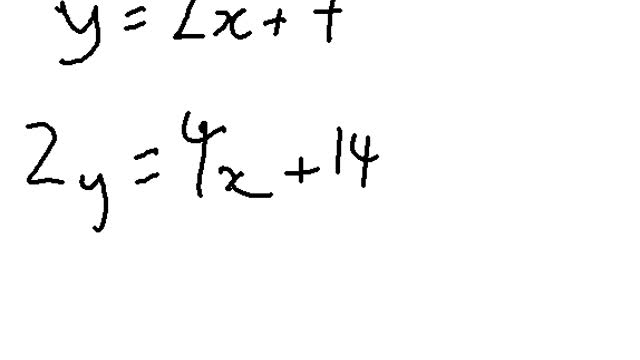 Double This Equation y = 2x+7