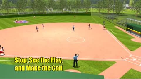 2 Umpire - Runner on 1B & 2B - Fly To Center Field