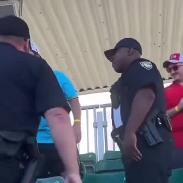 Racist cop beats fan in stadium