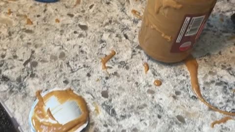 Both Hands Needed For Peanut Butter Lifehack