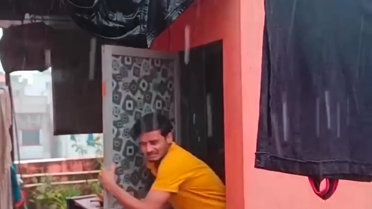 Funny man under garments
