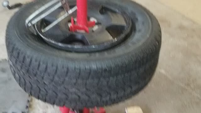 Trick to installing a tire on a rim