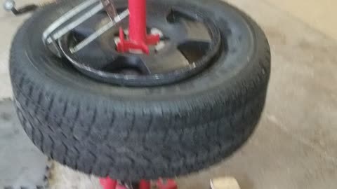 Trick to installing a tire on a rim