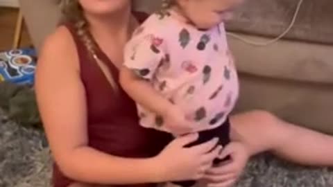 Adorable Toddler Utters Sister's Name for the Very First Time!