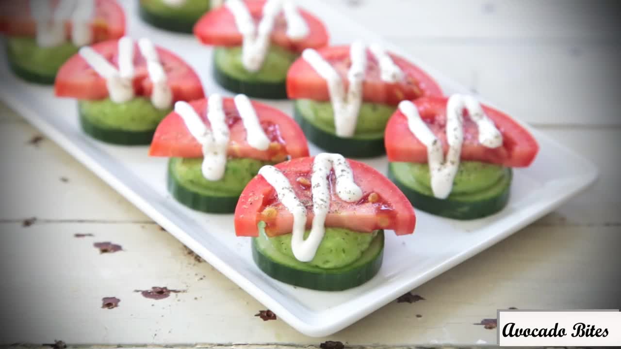 Avacado Basil Cucumber Bites