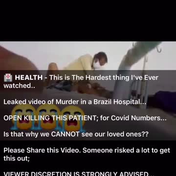 They are KILLING PATIENTS for the COVID NUMBERS! 😡