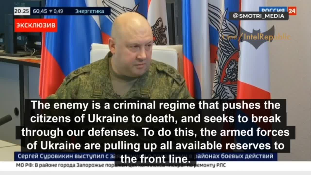 Longer translated video of General General Surovikin-Surovikin