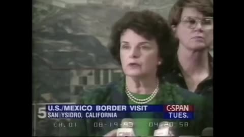 Dianne Feinstein, 1993, speaking out against illegal immigration