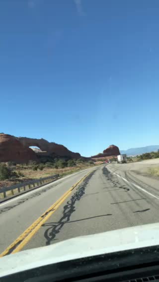 Driving through Moab in Utah