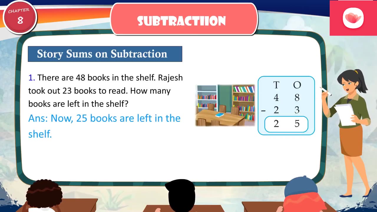 Subtraction Class 1 Chapter 8 | Pragyan