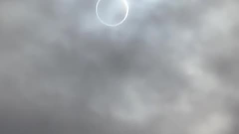 NOW - View of "ring of fire" eclipse from Nevada desert, United States.