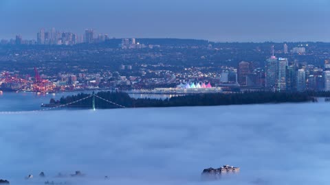 Incredible Time Lapse Video of a Sea of Clouds Taking Over a City.