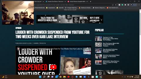 Some Cultural Commentary, Tate Banned, Tim Pool Released a new song