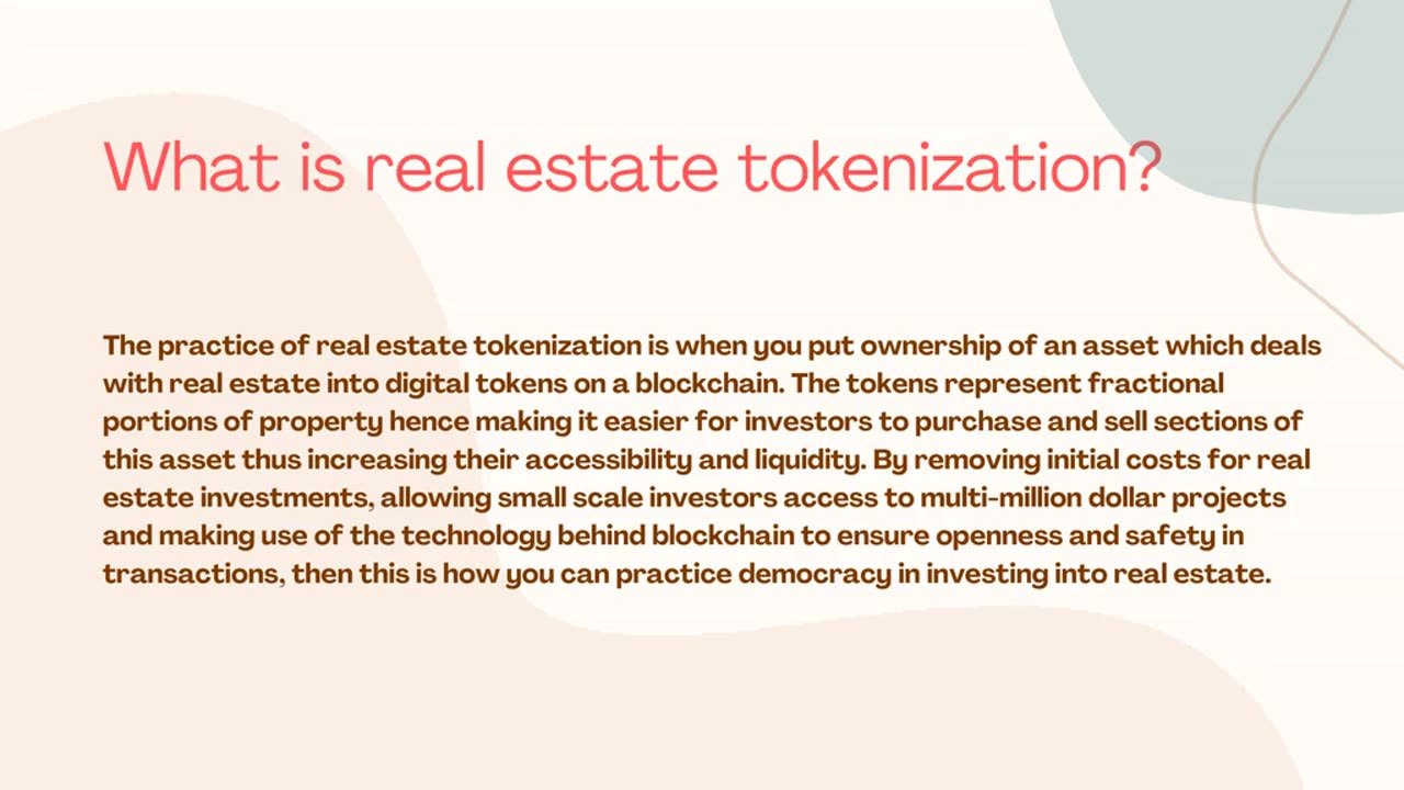 Implementation of real estate tokenization in the real world