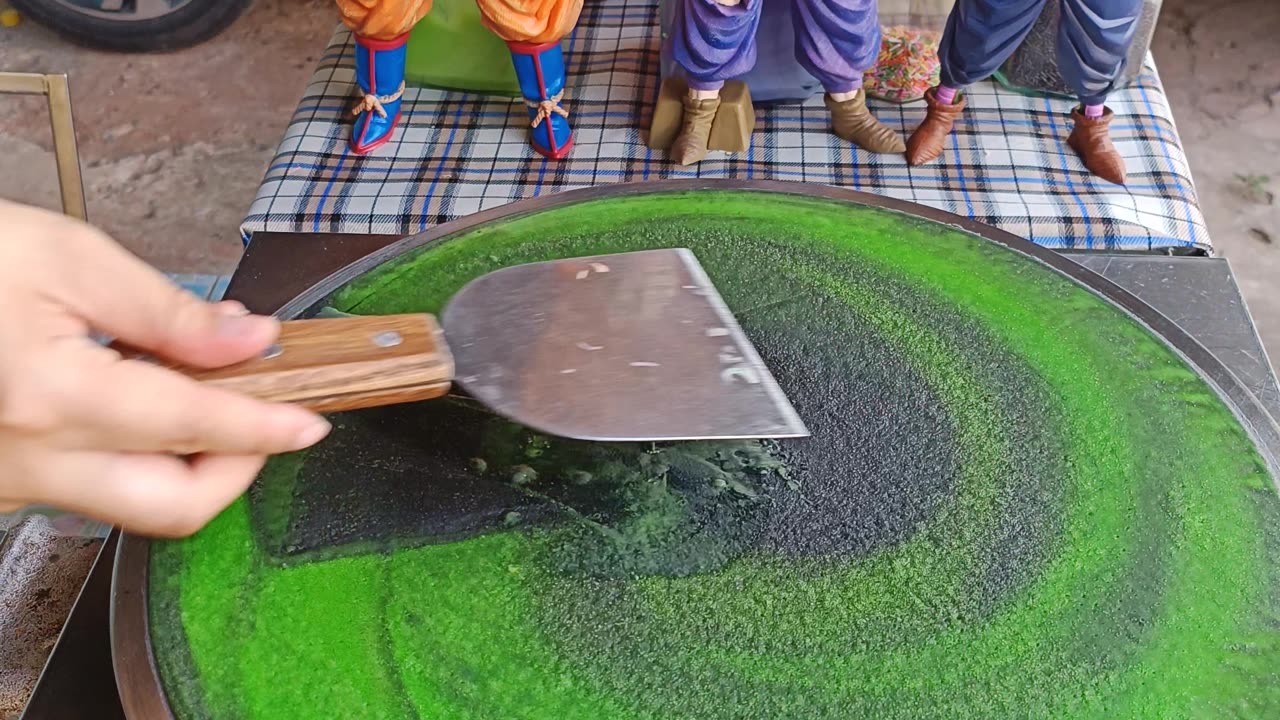 ❤️‍🔥 | Black with Green Thai Crêpe with a World-Class Base! | 🏡 Homemade