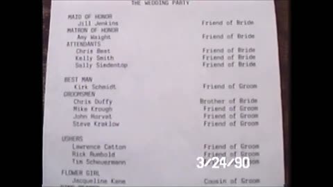 1990.03.24 Reading of the Wedding Party