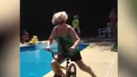 drove into the pool
